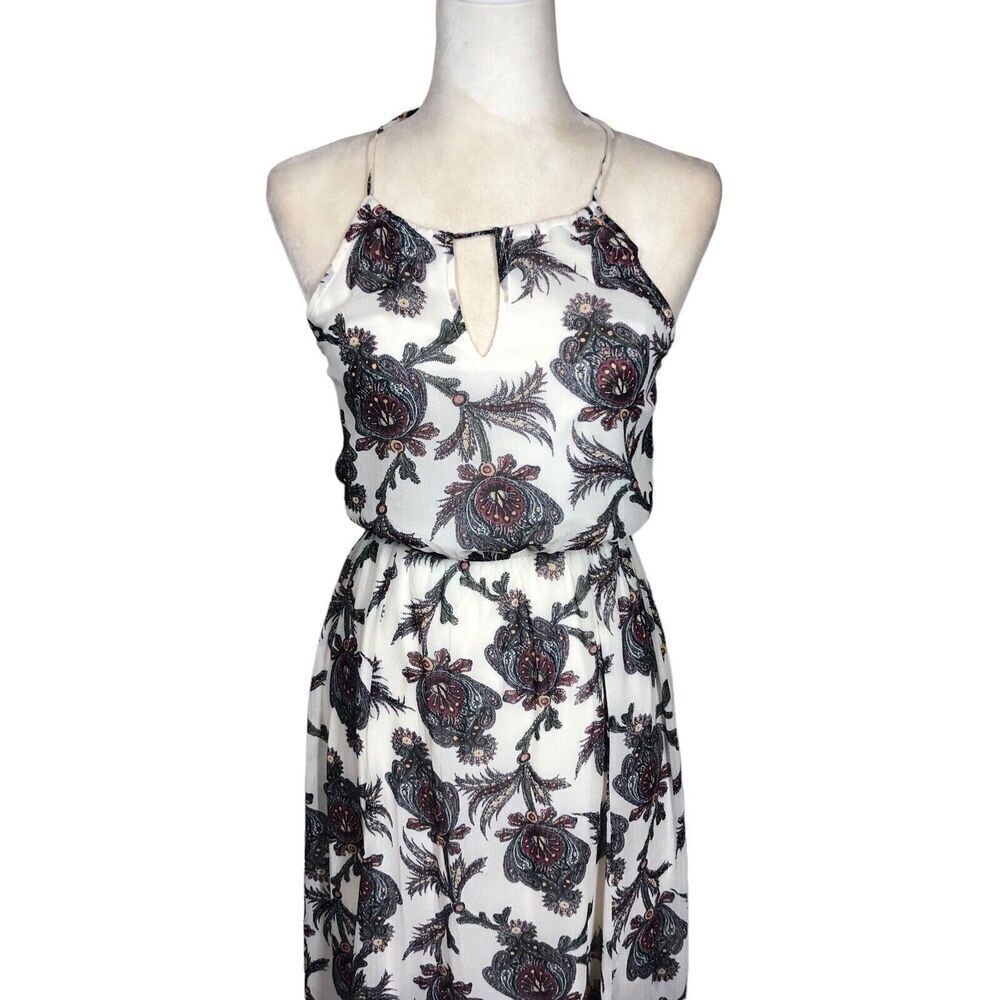 Abercrombie & Fitch Dress M‎ Halter Black Key Hole Bodice Y2K Hippy Boho Maxi - Picture 9 of 12